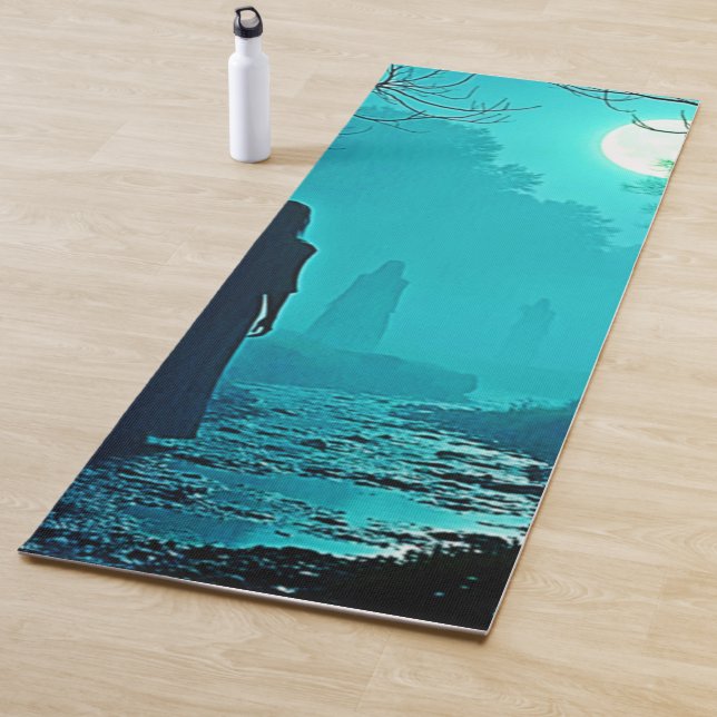 Enchanted Moonlight Forest Spirits Yoga Mat (In Situ)