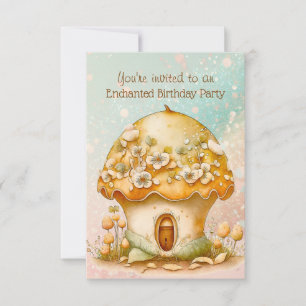 Enchanted Mushroom 2 Year Old Birthday Party Invitation