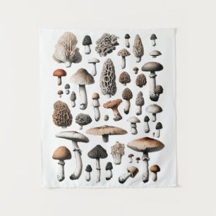 Enchanted Mushroom Cluster Tapestry