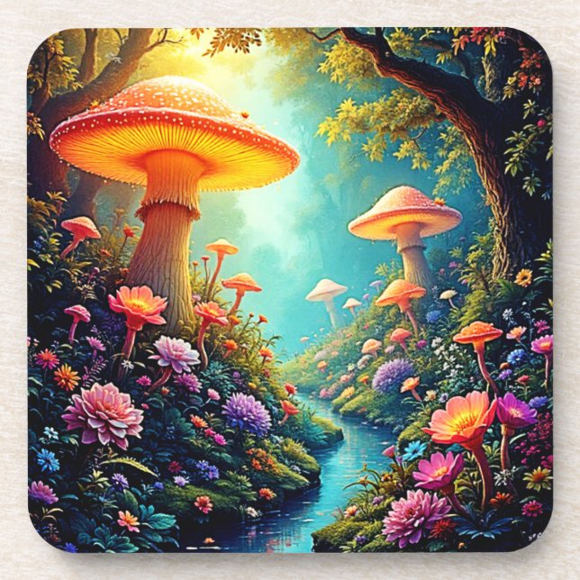 Enchanted Mushroom Forest Dream Coaster (Front)
