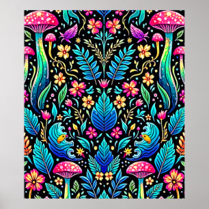 Enchanted Mushroom Forest Dream Poster