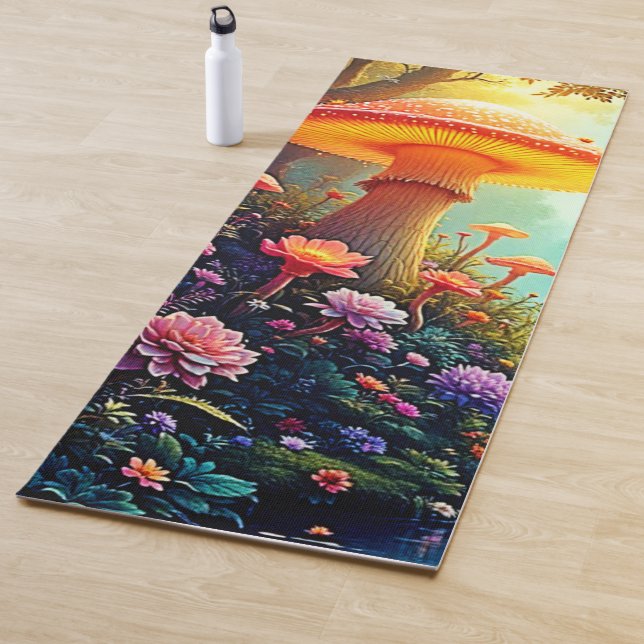 Enchanted Mushroom Forest Dream Yoga Mat (In Situ)