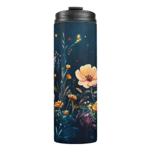 Enchanted Mushroom Forest Floor at Night Thermal Tumbler