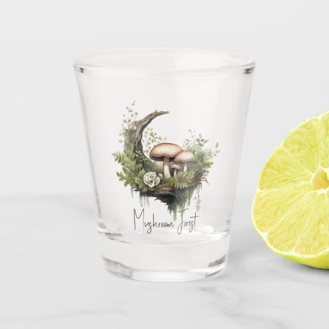  Enchanted Mushroom Forest Shot Glass (Front)