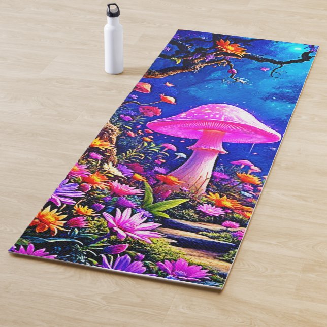 Enchanted Mushroom Forest Yoga Mat (In Situ)