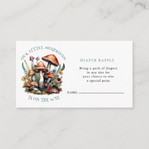 Enchanted Mushrooms Baby Shower Diaper Raffle Enclosure Card