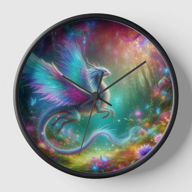 Enchanted Mystical Creature - Fantasy Wall Clock  (Front)