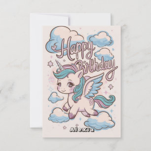 Enchanted Mystical Unicorn Birthday Card