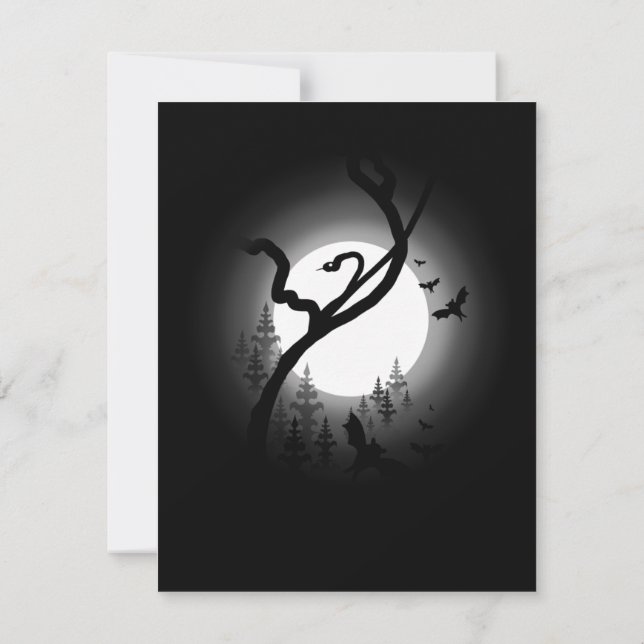 Enchanted Night Forest Invitation (Back)