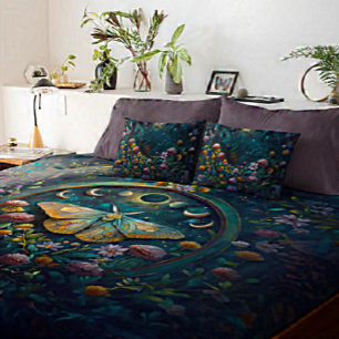 Enchanted Night Garden Celestial Floral Dreamscape Pillowcase