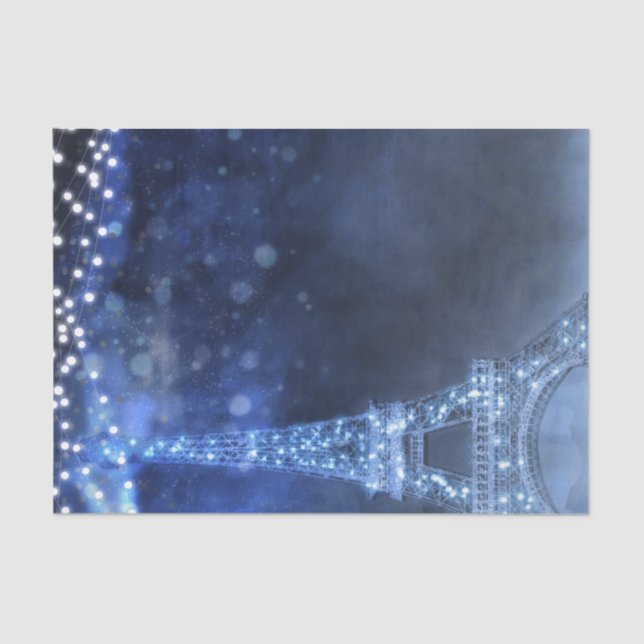 Enchanted Night in Paris String Lights Custom Tissue Paper (Front)