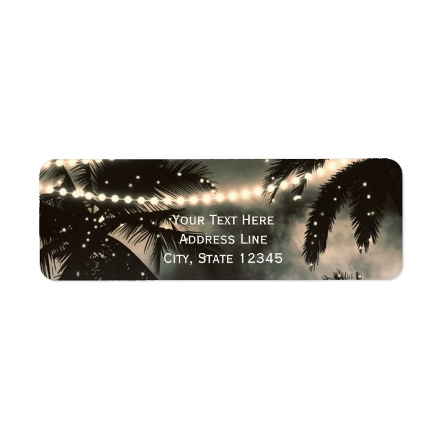 Enchanted Night Sky Palm Trees & String Lights (Front)