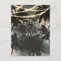 Enchanted Night Sky Palm Trees & String Lights