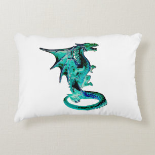 Enchanted Ocean Creature Blue Waves Magical Art Accent Pillow