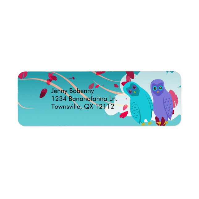 Enchanted Owls Return Address Labels (Front)