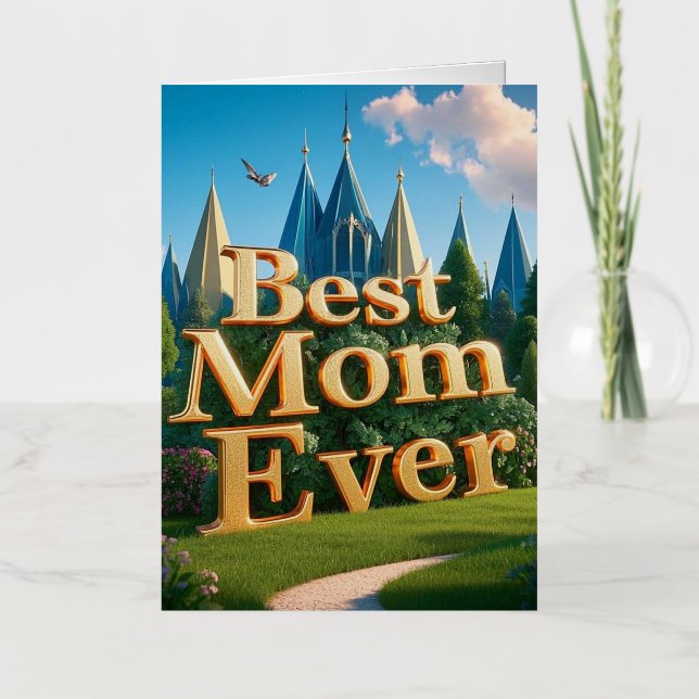 Enchanted Palace Grounds Foil Greeting Card (Front)