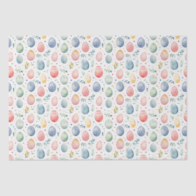 Enchanted Pastel Easter Eggs Tissue Paper (Front)
