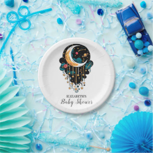 Enchanted Pastel Stars Baby Shower Paper Plate