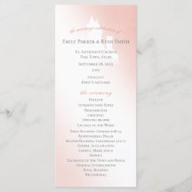 Enchanted Pink Fairy Tale Castle Wedding Program