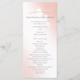 Enchanted Pink Fairy Tale Castle Wedding Program