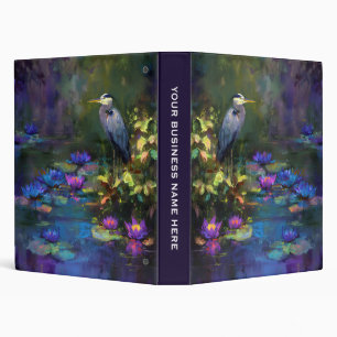 Enchanted Pond Water Lily Nature Watercolor Binder