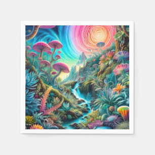 Enchanted Psychedelic Dreamscape Napkin