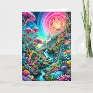 Enchanted Psychedelic Dreamscape Thank You Card