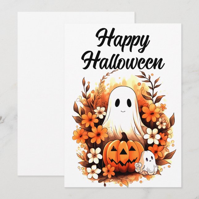Enchanted Pumpkin Patch  Holiday Card (Front/Back)