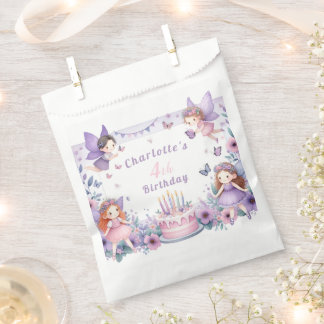 Enchanted Purple Fairy garden - Birthday Favour Bag