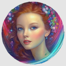 Enchanted Rainbow Hair Portrait
