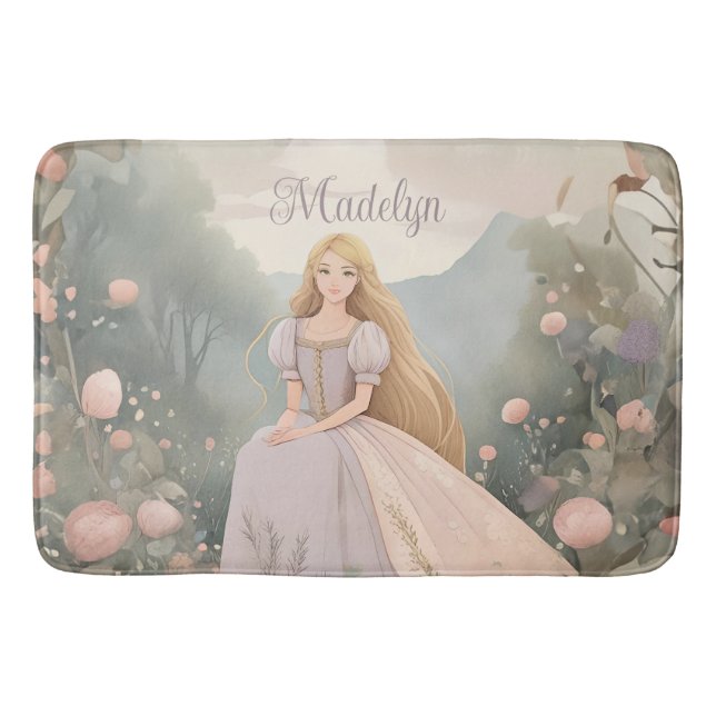 Enchanted Rapunzel Princess Bath Mat (Front)