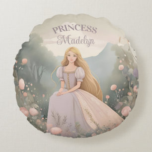 Enchanted Rapunzel Princess Round Pillow