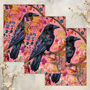 ENCHANTED RAVEN DECOUPAGE TISSUE PAPER