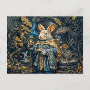 Enchanted root bunny postcard