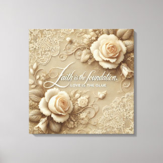Enchanted Rose AI art Canvas Print
