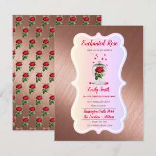 ENCHANTED ROSE Birthday Invitation Fairytale