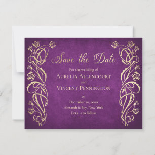 Enchanted Rose Castle Wedding Save The Date