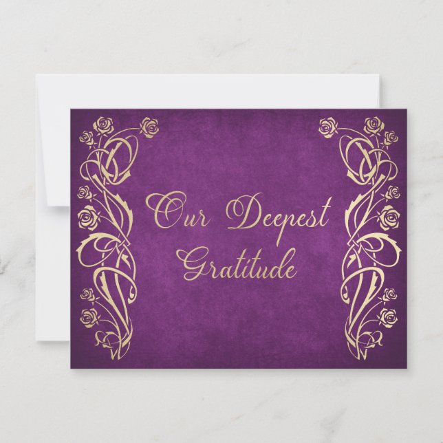 Enchanted Rose Castle Wedding Thank You Card (Front)