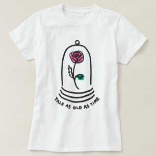 Enchanted Rose Fairy Tale Quote Romantic Art T-Shirt