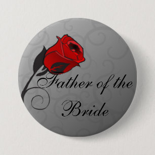 Enchanted Roses Father of the Bride Button