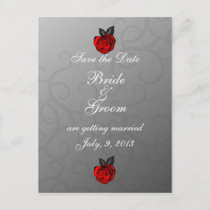 Enchanted Roses Save the Date Postcard