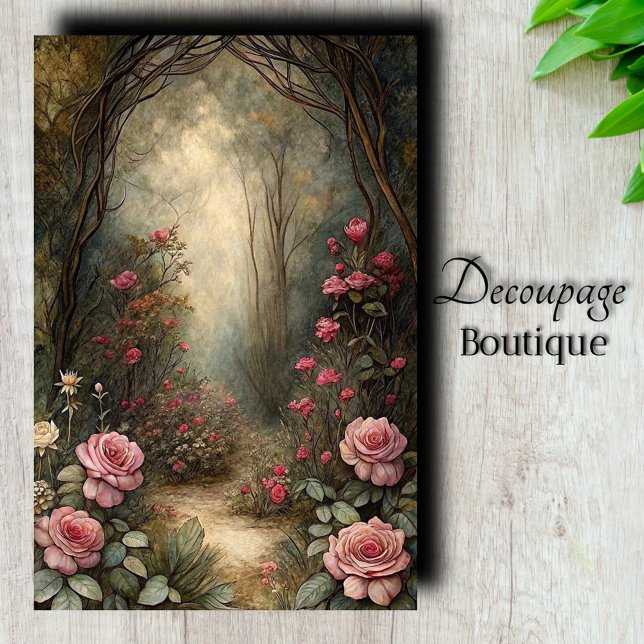 Enchanted Roseway Decoupage Tissue Paper (Enchanted Roseway Decoupage Tissue Paper)