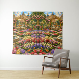 Enchanted Royal Garden Wall Tapestry