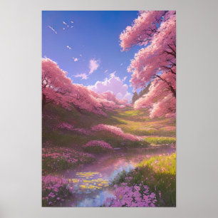 Enchanted Sakura Grove Poster