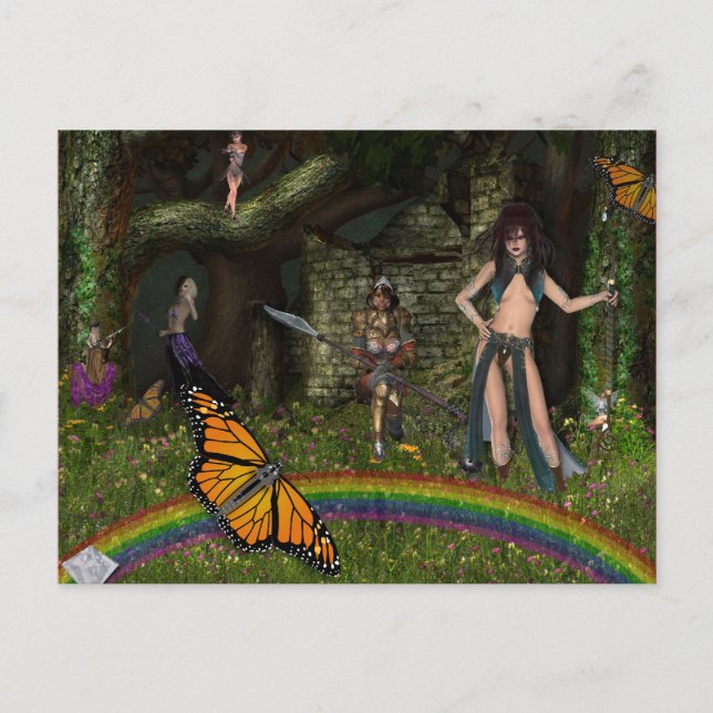Enchanted Scene Fantasy Postcard (Front)