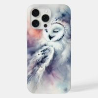 Enchanted Snowy Owl in Watercolor