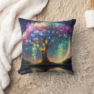 Enchanted Sparkling Tree Decorative Throw Pillow