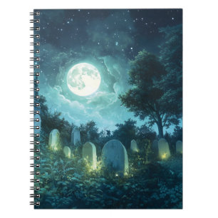 Enchanted spooky cemetery notebook