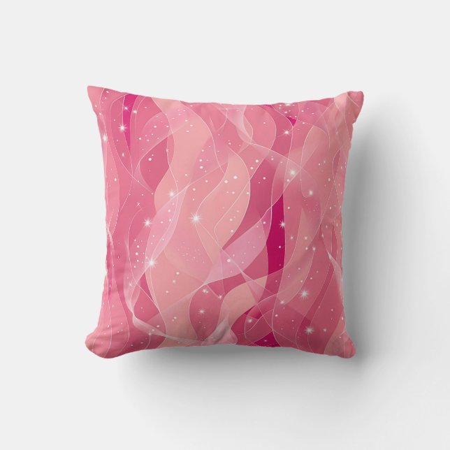 Enchanted Stardust Veil Princesscore Throw Pillow (Front)