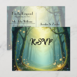 Enchanted Sunlit Summer Grove RSVP Postcard